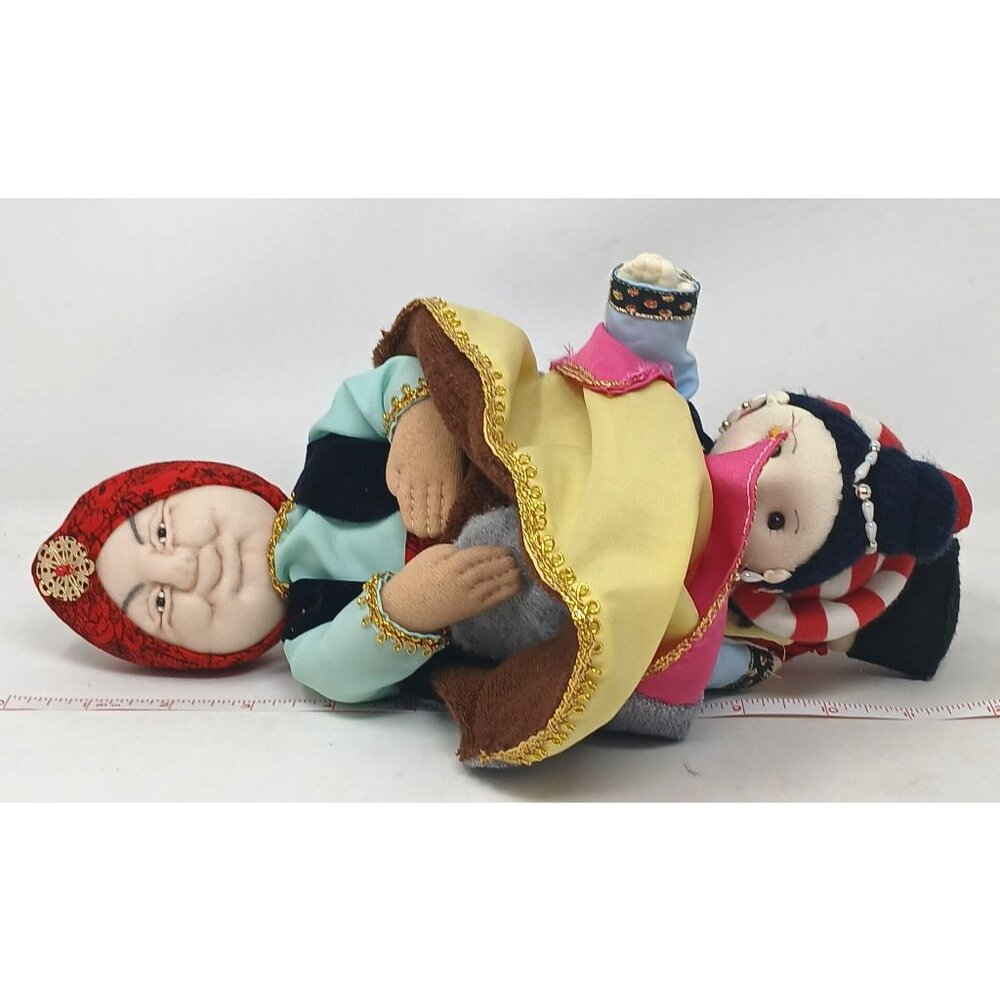 Topsy Turvy 3 in 1 Reversible Plush Doll 12" Aladdin Jasmine Jafar Vintage #D-16